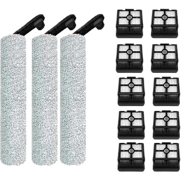 Soft Brush Spare Parts Wet Dry Roller Hepa Filter Accessories Roller - Compatible with Dreame H12 Pro/H12 Plus/H13 Pro Plus Mix/M13(4PCS-1)