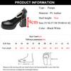 Rimocy Sweet Pearl Strap Platform Pumps for Women Ribbon Bowtie High Heels Mary Janes Shoes Woman Chunky Heel Elegant Pumps 2024
