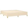 Box Spring Bed Frame Cream 180 x 200 cm Fabric
