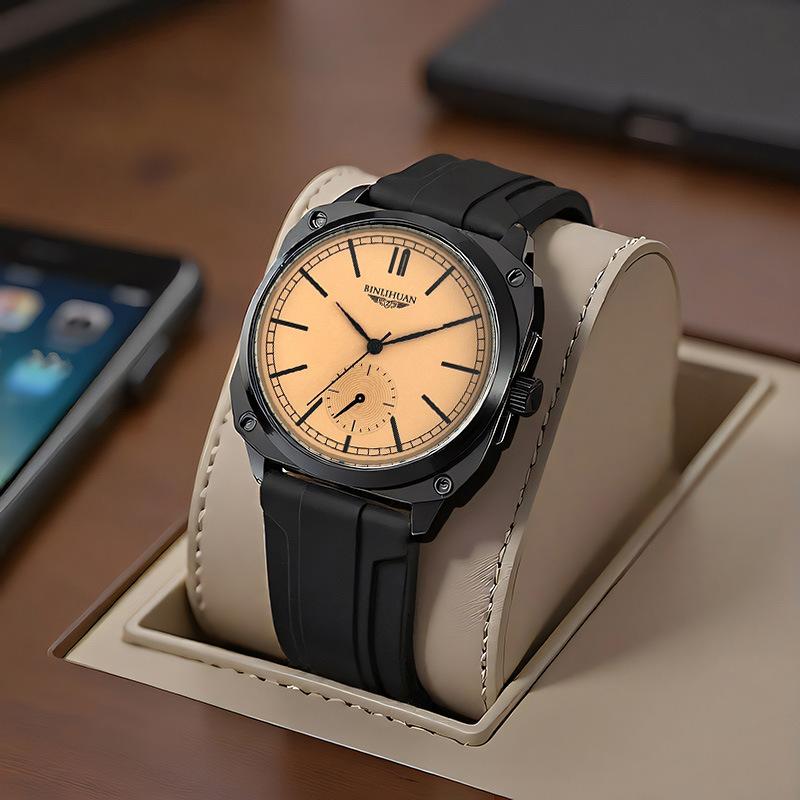 Simple Men Leather Watch Sport Quartz Movement Wristwatch