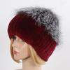Hot Sale Women Winter Real Rex Rabbit Fur Hat Scarf Sets Natural Warm Genuine Silver Fox Fur Rex Rabbit Fur Cap Scarves 2 Pieces