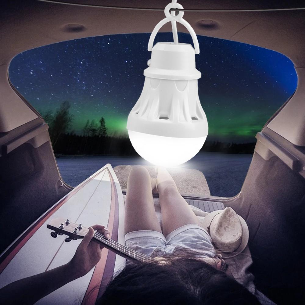 Mini USB LED Bulb White Light DC 5V 3W USB Outdoor Portable Tent Light for Daily Reading Camping Fishing
