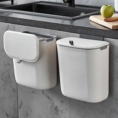 Nástěnný odpadkový koš s posuvným víkem pro kuchyň/koupelnu, velká kapacita