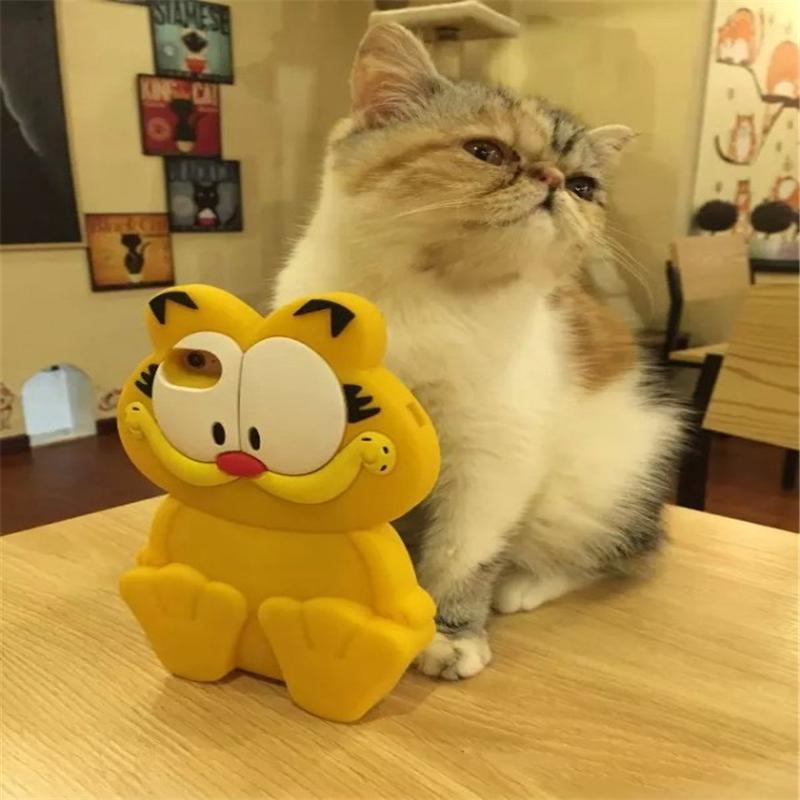 Garfield-showet Silikon Full Deksel Telefondeksel Med Fallsikring For iPhone-brukere