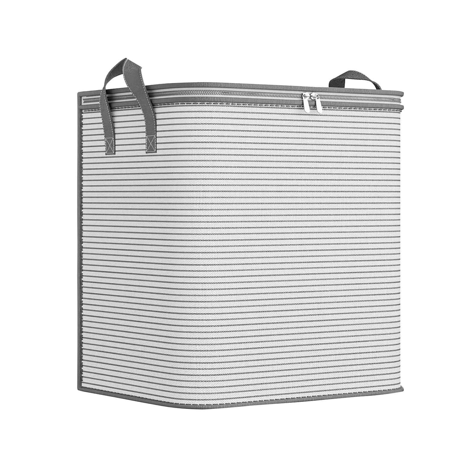 

Сверхмощная негабаритная сумка для хранения, складная сумка-одеяло, сумка для хранения в шкафу с ручками для хранения одежды, одеял, одеял S серый