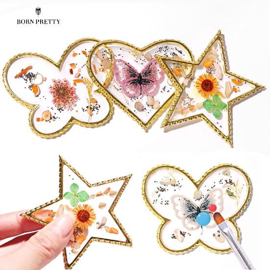 

Цвет ногтей Украшения Микс Пластина Прочный Безопасный Золотистый Цвет Край