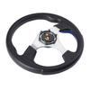 32cm Car Flat Dish Steering Wheel 3 Spokes Universal Sports Race Classic Style