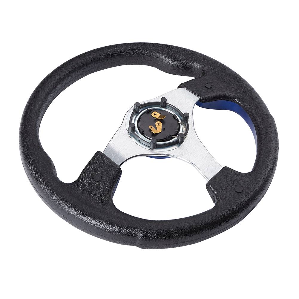 32cm Car Flat Dish Steering Wheel 3 Spokes Universal Sports Race Classic Style