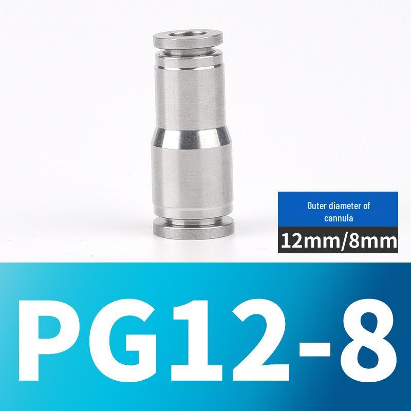 304 Stainless Steel Pneumatic Quick Connectors: High-Pressure Resistant Straight Reducer and Quick Connect Tee