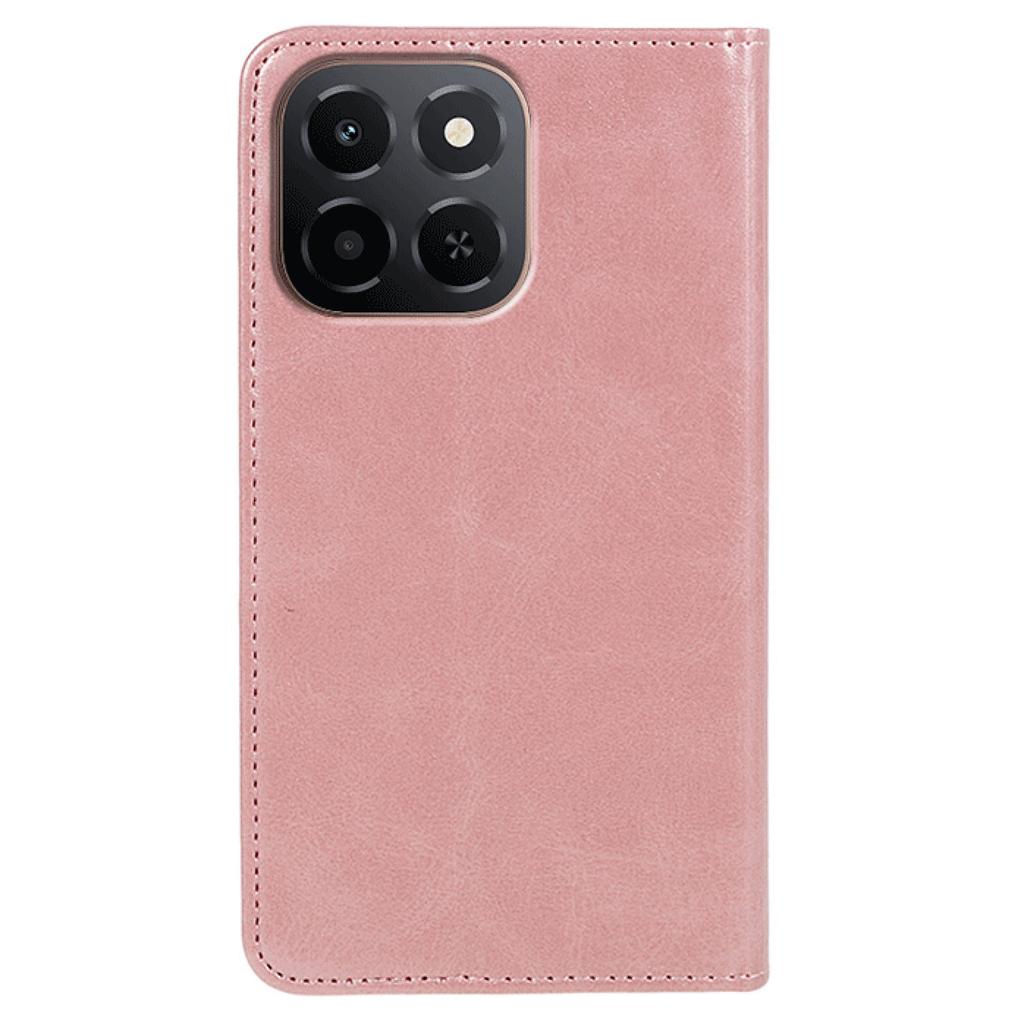 For Honor X6c 4G Case Strong Magnetic PU Leather Phone Cover Calf Texture