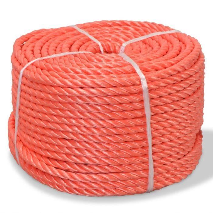 VidaXL Corde torsadée Polypropylène 10 mm 100 m Orange