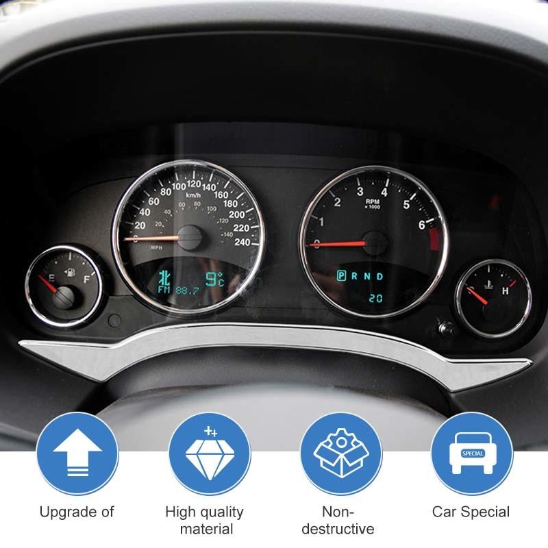  ABS  Dashboard Decoration Cover Sticker Fit For Jeep Patriot 2011-2016 For Jeep Compass 2008-2016 Interior Accessories