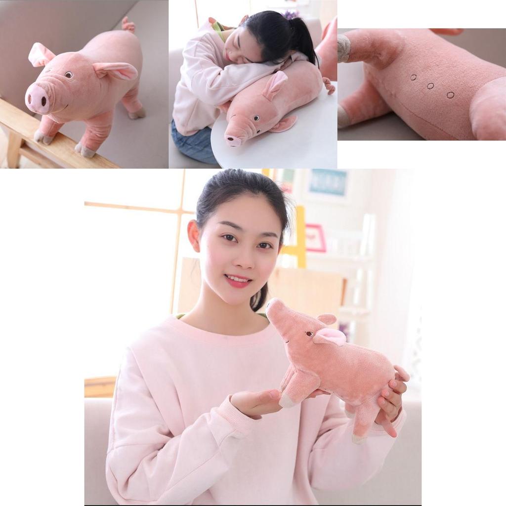 Cute Pink Pig Plush Toy Soft Animal Sleeping Pillow 25/40/60cm Comfortable Size