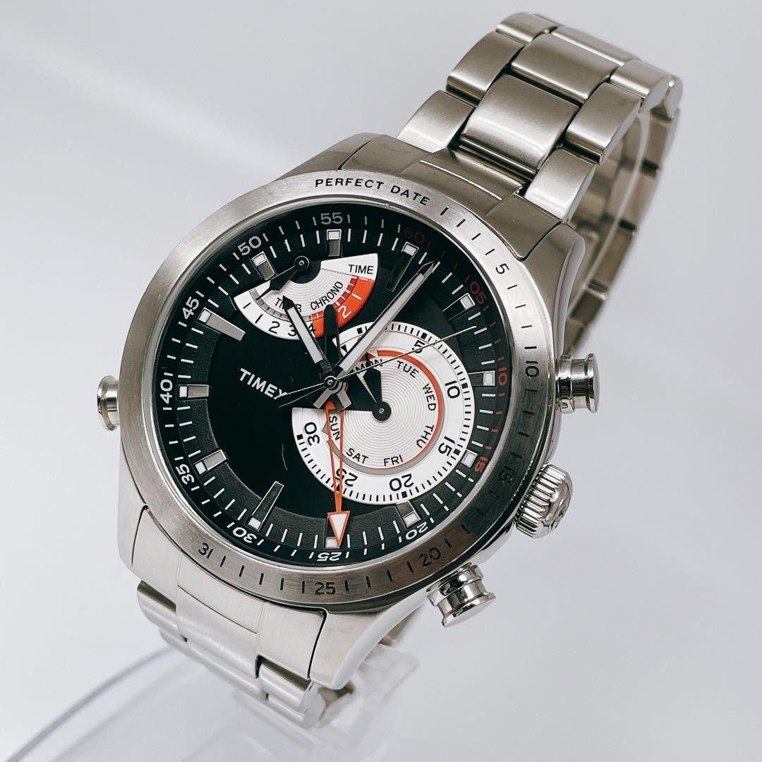 Used Operation TIMEX Watch Quartz American Casual Vintage Men s Black Dial