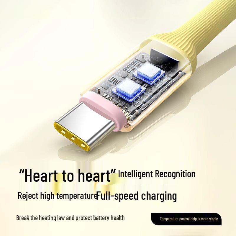 120W Dual Type-C Fast Charging Cable for Apple 15/16, Huawei, Vivo, Oppo - Ideal for Car Chargers