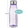 Skater Direct Drinking Water Bottle See-Through Lavender 500ml with Tea Strainer PTY5-A
