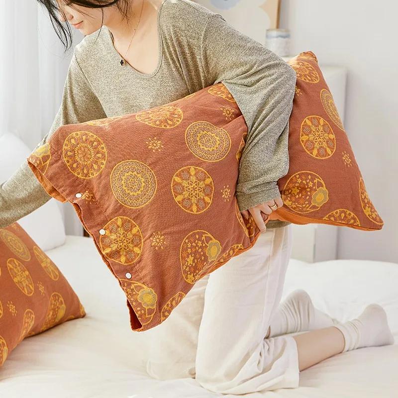 2ks 100% Gázová Bavlna Super Měkký Povlak na Polštář 50x75cm Prodyšný Povlak na Polštář Pro Páry Dekorativní Ložní Prádlo Ložnice Domácí Použití