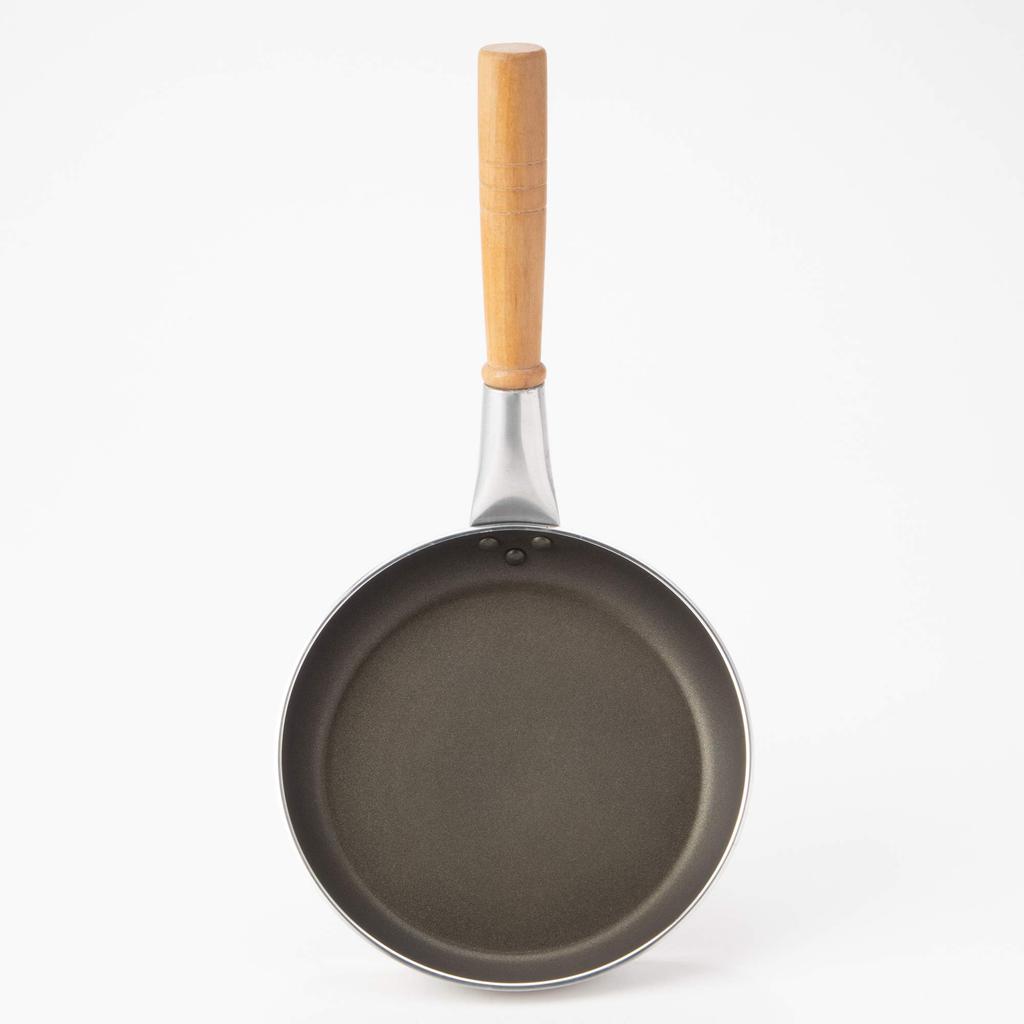 Endo Shoji Commercial Pro Select IH Oyako Nabe (Parent-Child Pot) with Side Handle, 16cm, Aluminum Body, Natural Wood Handle, AOY32
