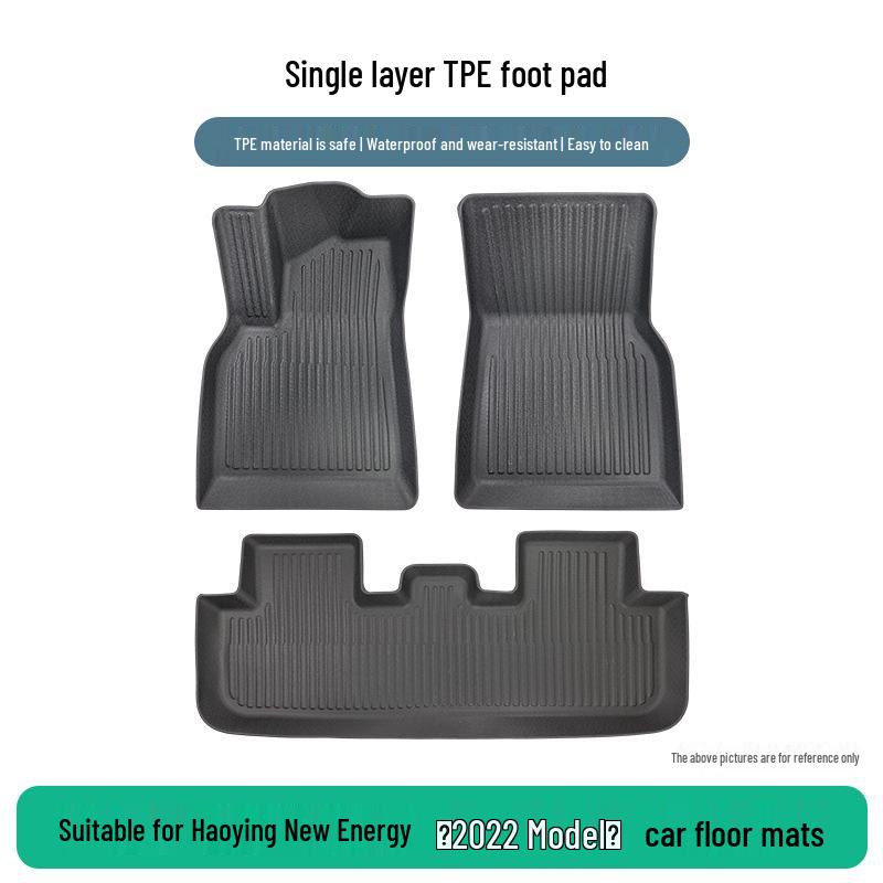Three-piece TPE Custom-Fit Floor Mats for 2022 Honda CR-V Hybrid