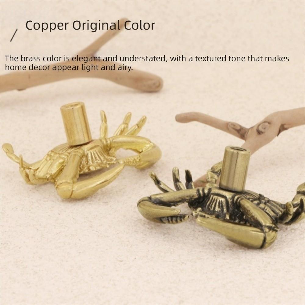 Retro Brass Cabinet Pulls Hardware Closet Door Knobs Vintage Crab Design Drawer Handles Kitchen