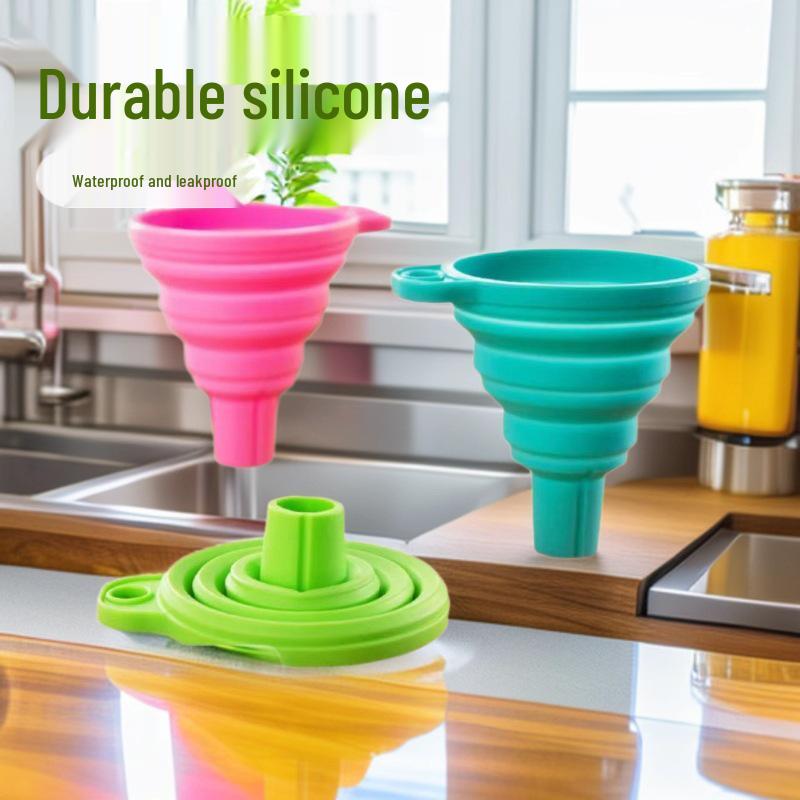 Food Grade Silicone Funnel - Heat Resistant Liquid Dispenser for Home Use