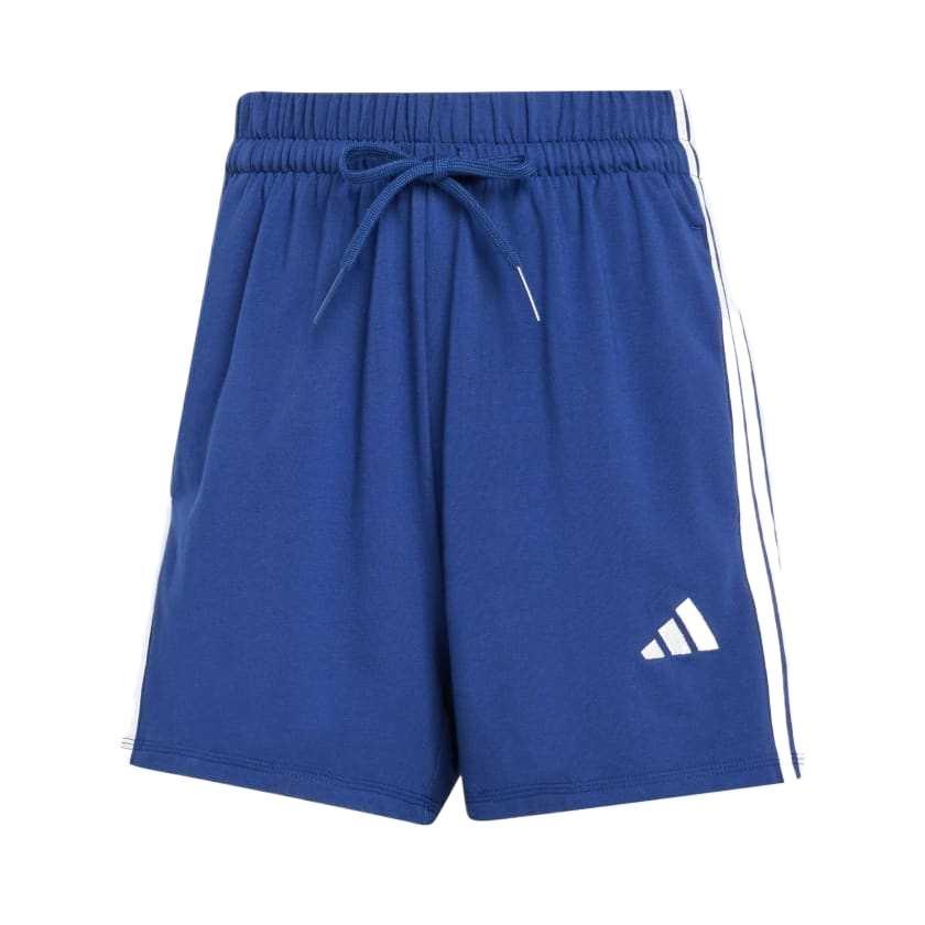 adidas Women s Essentials 3 Stripes Cotton Shorts Dark Blue/White JD0913 S