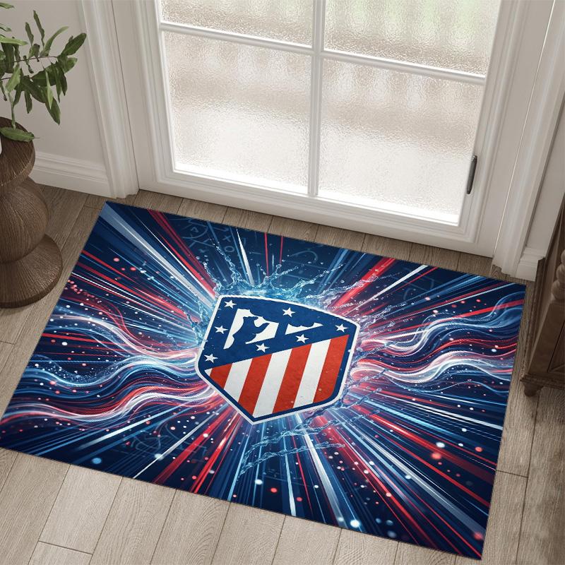Design Atletico Madryt Kryształowy Aksamitny Dywan Przytulny Nie?Antypoślizgowy Dywan Wzorzysty Do Sypialni Salonu Przedpokoju
