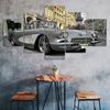 Classic Chevrolet Corvette Car Canvas 5 Piece Five Panel Print Modern Wall Art Poster Picture Home Decor Gift For Him For Her