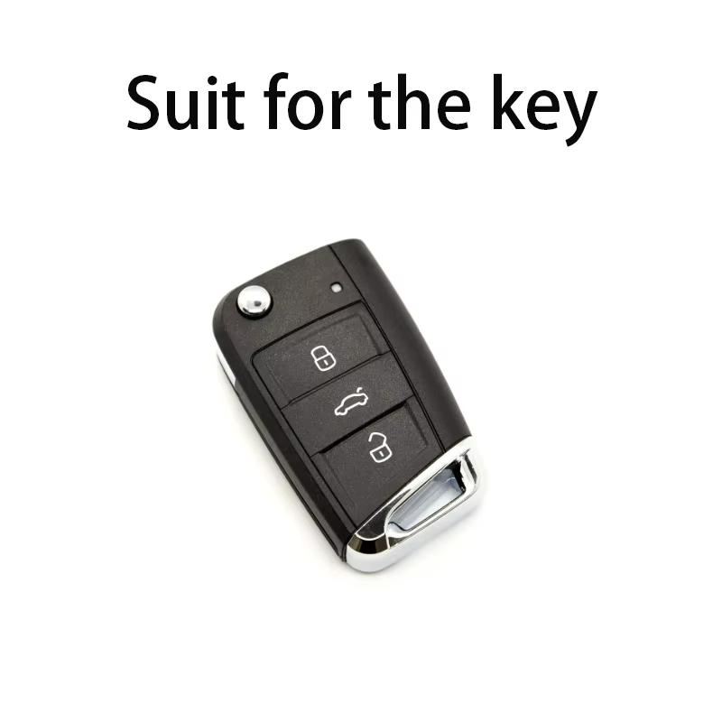 TPU for VW GOLF 7 MK7 SKODA SEAT 2015 2016 OCTAVIA COMBI LEON IBIZA CUPTRA Flip Folding Remote Car Key Case Cover Accessories