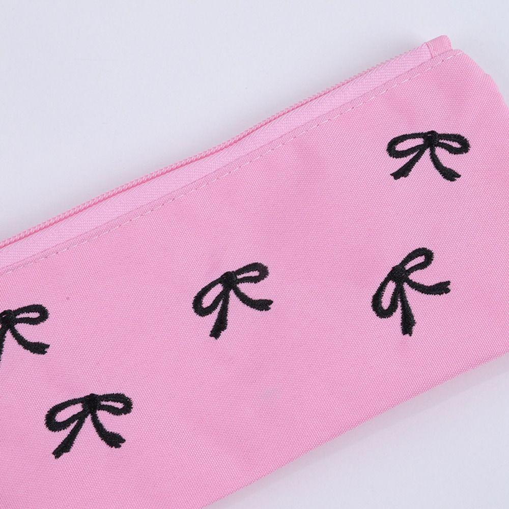 Lovely Print Cute Embroidered Bag Bowknot Cosmetics Bag Trendy Storage Bag