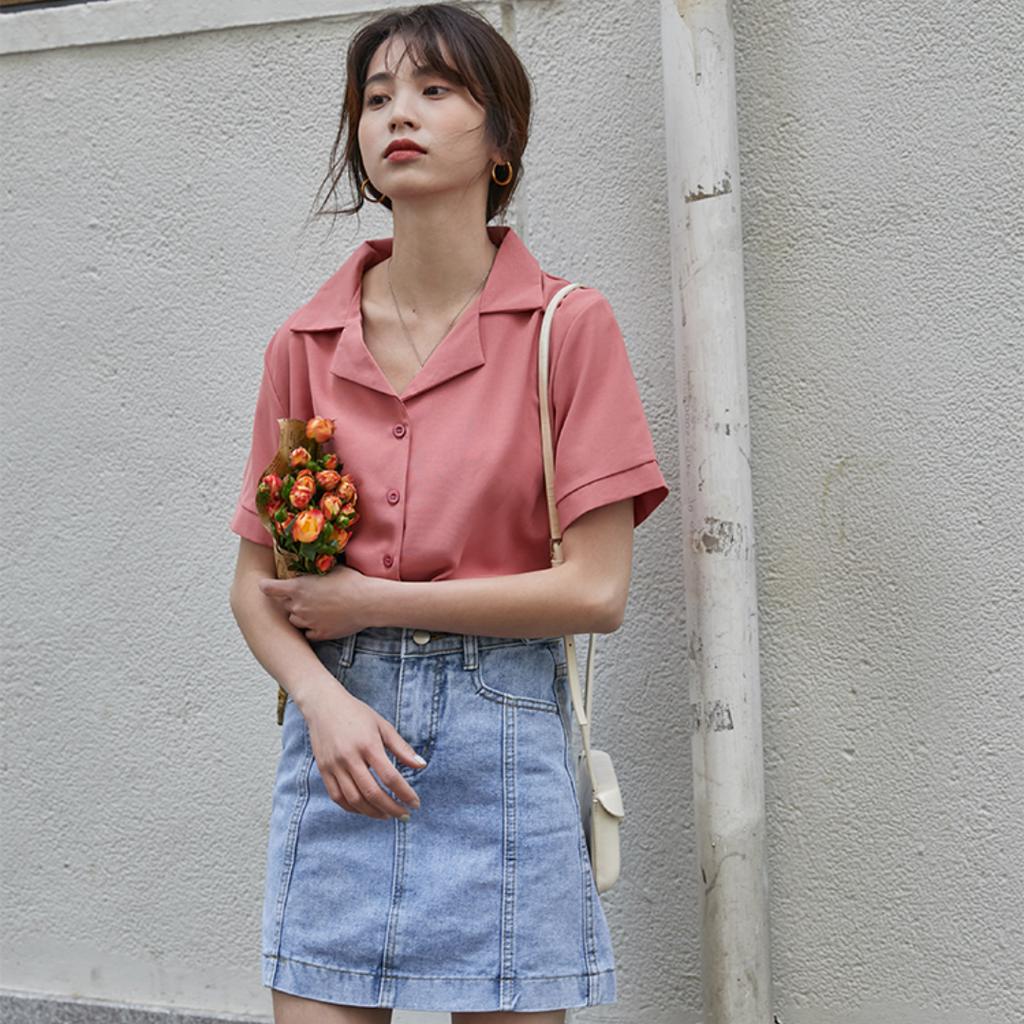 Halenka Košile pro ženy Móda Krátký rukáv Výstřih do V Ležérní Kancelář Dáma Bílé Košile Topy Japonsko Korejský styl