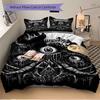 3pcs Spectralize: Anime Horror Bedding Set - Includes One Quilt Cover and Two Pillowcases (No Core) - Perfect for Bedroom and Guest Room Dec