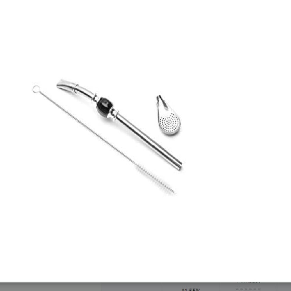 With Cleaning Brush Stirring Fliter Straw Loose Leaf Yerba Mate Stirring Straw  Office