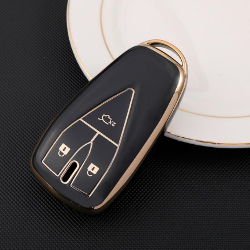 

Чехол для дистанционного ключа из ТПУ с 3, 4, 5 кнопками для Changan CS35 Plus CS55 Plus CS75 Plus 2019 2020, защитный чехол для ключей, держатель для сумки 3 Buttons чёрный