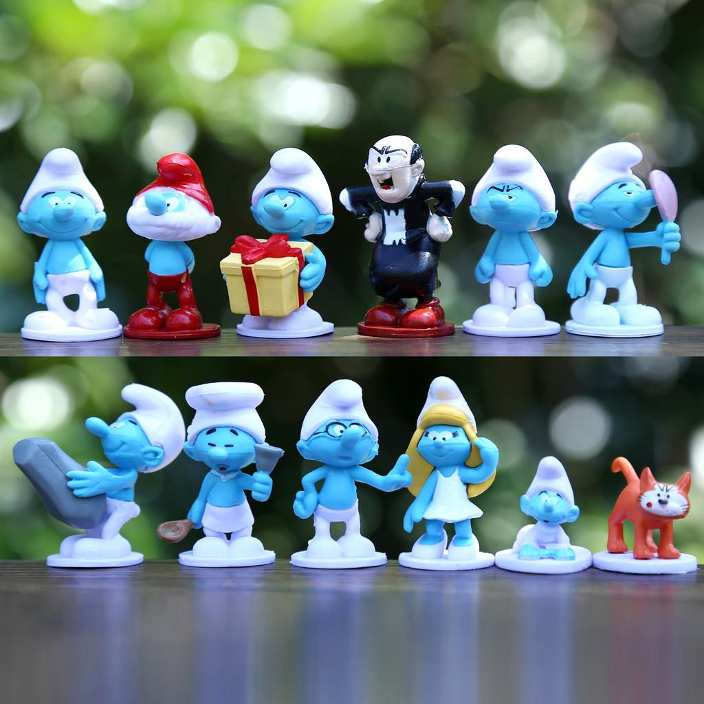 Puffi Personaggio Giocattolo Figurine in PVC Edizione da Collezione Decorazione per la Casa Per Bambini