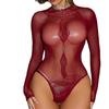 Women Sexy Lingerie Teddy Snake Pattern Babydolls Long Sleeves Costumes Fish Net Perspective Jumpsuit Bodysuit Cosplay Outfits