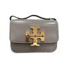 Eleanor Metal Logo Flap With Magnetic Snap Leather Shoulder Crossbody Bag Small Women Bags Seaside-Gray 155719-029