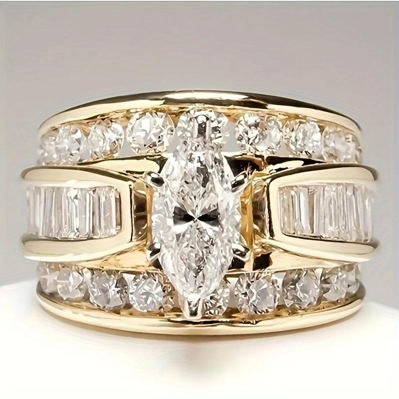 E-commerce copper inlaid zircon women s ring, European and American popular fashion engagement jewelry direct sales no. 6 серебряный