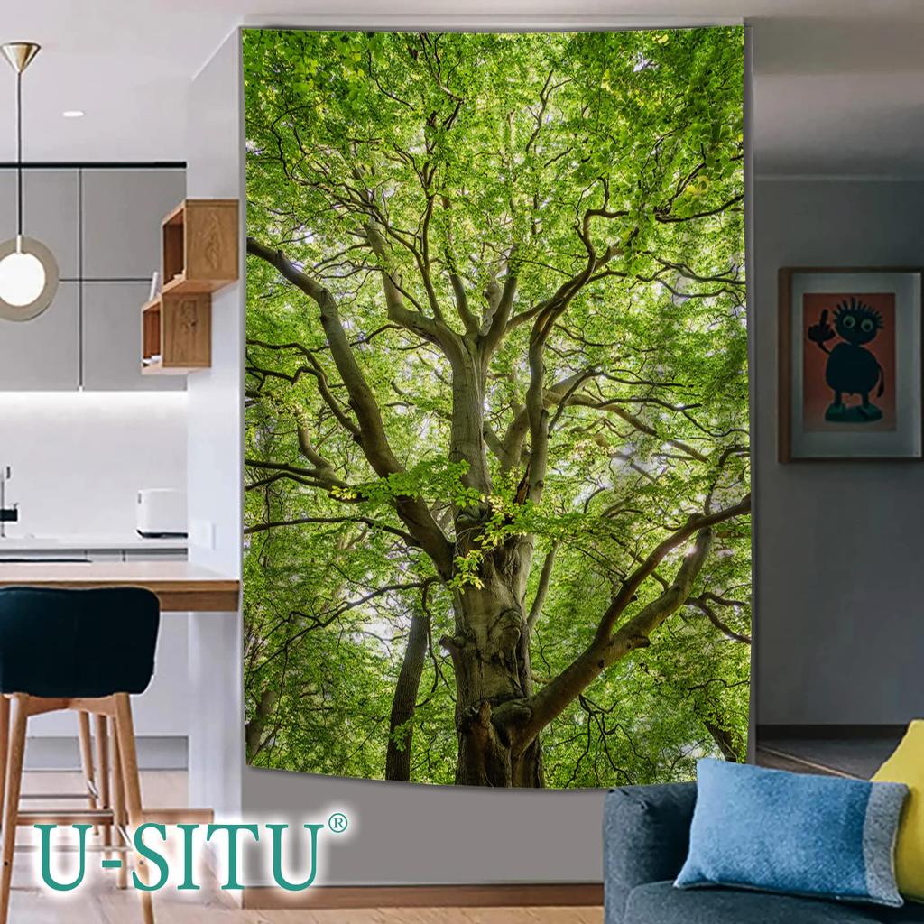 Tapestry Wall Hanging Large Tree Branches and Natural Stylish Fabric Interior Change the Atmosphere 200cm Long x 150cm GT0035B U-SITU Decor, Leaves,