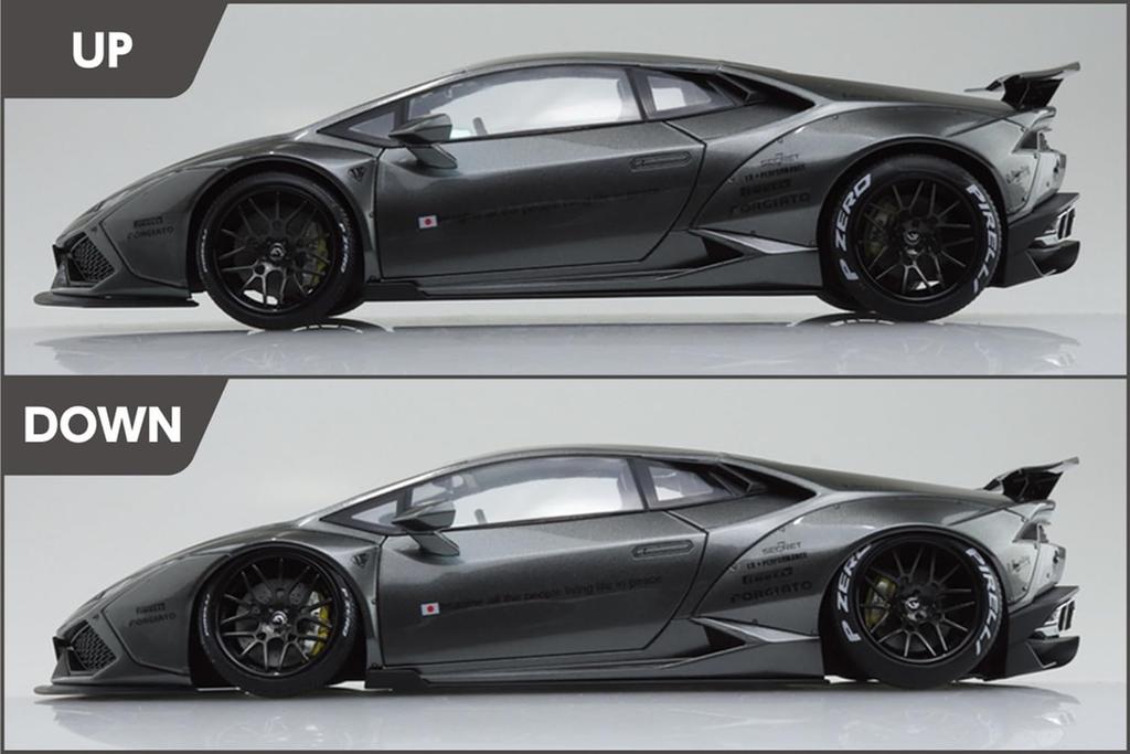 Modèle réduit en plastique Lamborghini Huracan AOSHIMA Liberty Walk Series LB Works 1/24 n° 16 Ver.2