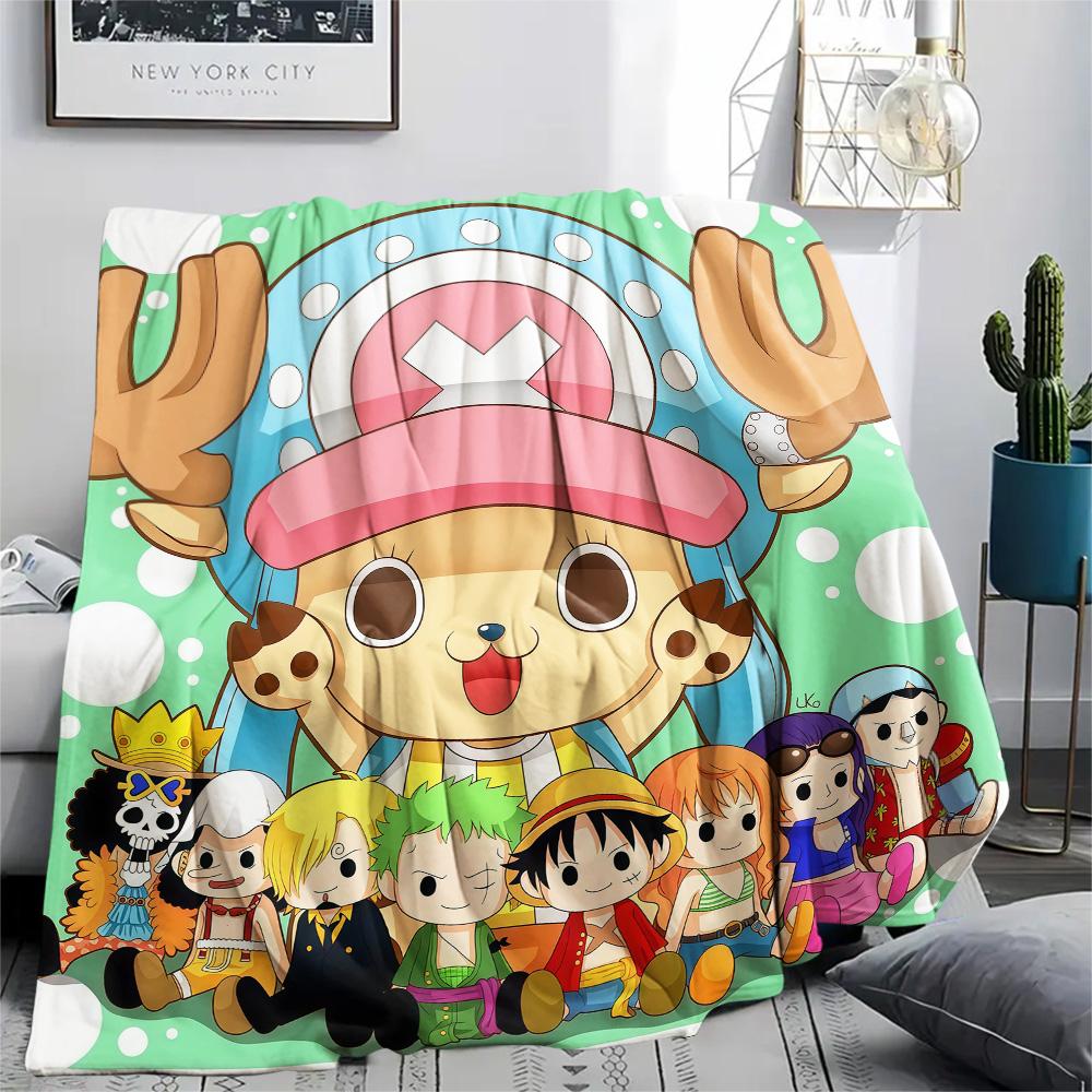 1 Stück One Piece Tony Tony Chopper Gemusterte Flanelldecke Geeignet für Alle Jahreszeiten Für Heimdekoration Wärme Und Komfort Geschenke Feiertagsgeschenk
