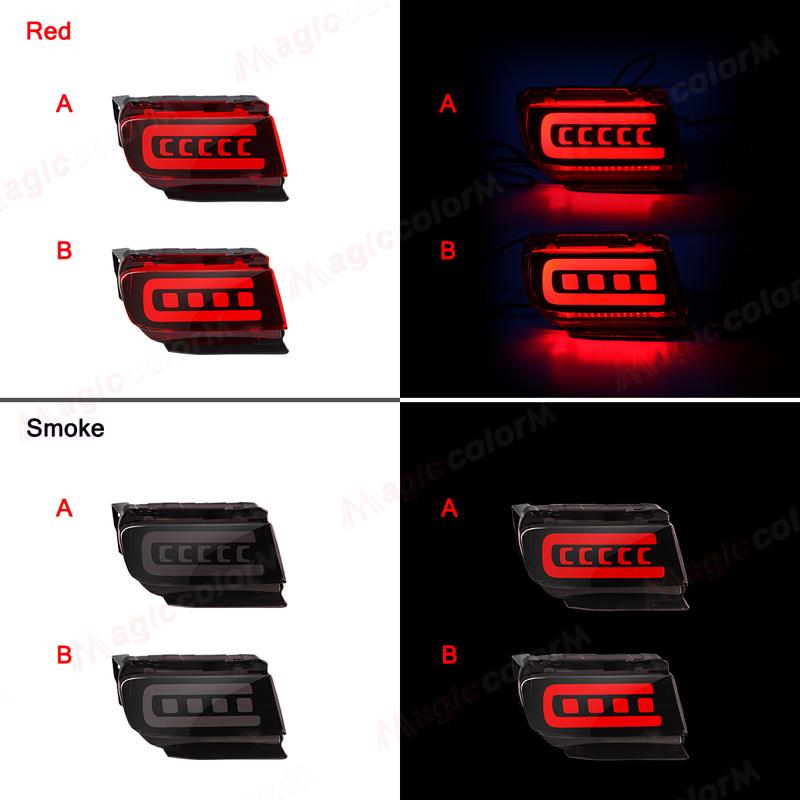 For Toyota Land Cruiser Prado 150 LC150 FJ150 GRJ150 2010 -  Rear Bumper Reflector LED Car Tail Lamp Brake Turn Signal Light