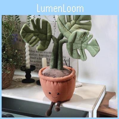 Plante en Peluche Monstera Rembourrée avec du Coton PP Décor de Bureau Réaliste pour Maison Crèche