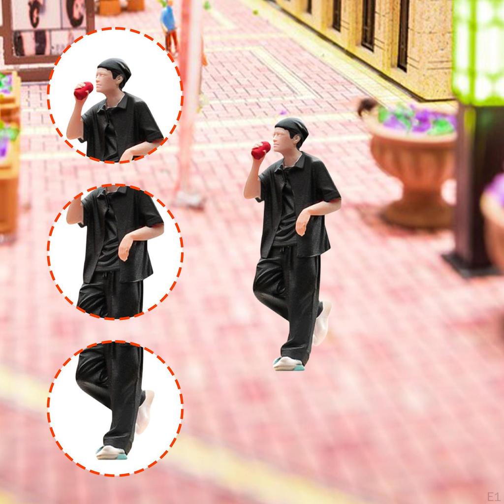 1/64 Diorama Man Figure Miniature Character Collection Hand Painted People Model Micro Layout for