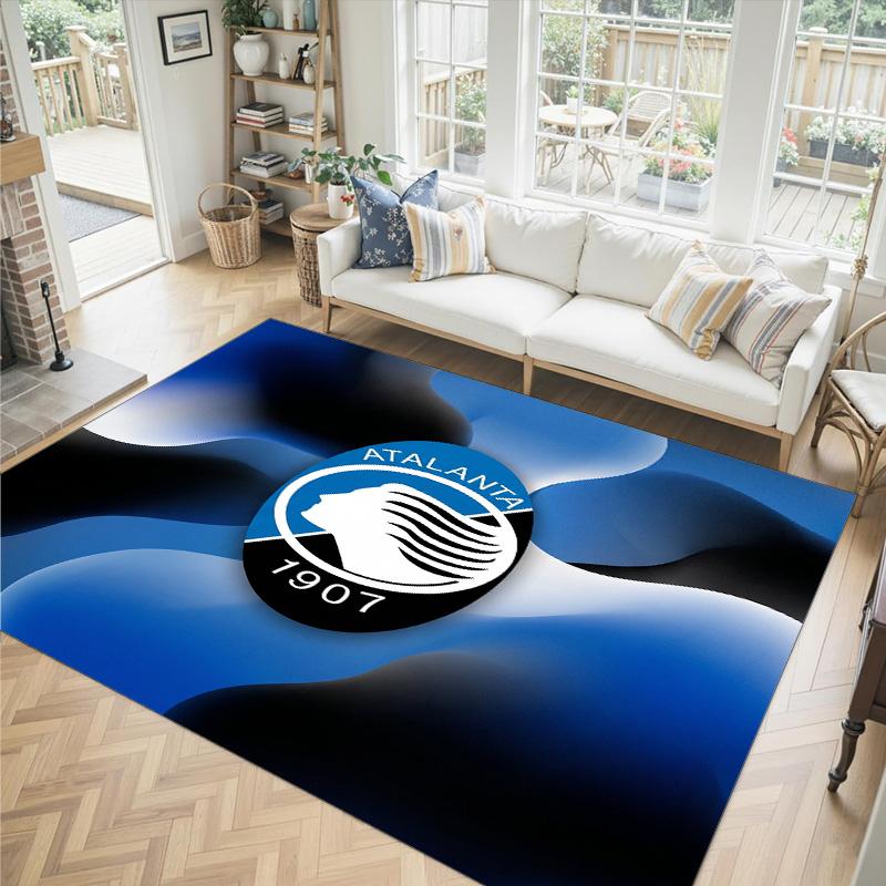 Atalanta FC Design Crystal Velvet Carpet Cozy Non?Slip Printed Rug For Bedroom Living Room Entrance