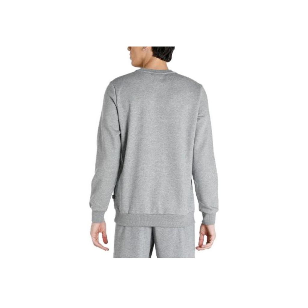 Puma Essentials Letter Print Crew Neck Fitted Embroidered Sweatshirt Men sweatshirt Gray 847460-03
