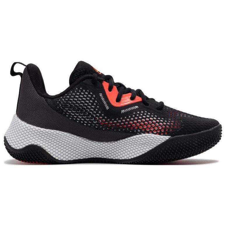 Under Armour Hovr Splash 3 Sports Round Toe Lace-Up Low Top Basketball Shoes Unisex sneaker Black 3026275-002