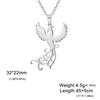 LIKGREAT Stainless Steel Phoenix Bird Firebird Necklace for Women Men Nature Animal Totem Choker Pendants Charm Jewelry Gift New