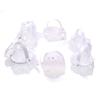 6 Style White Romantic Bowknot Burlap Wedding Ceremony Party Rose Flower Basket