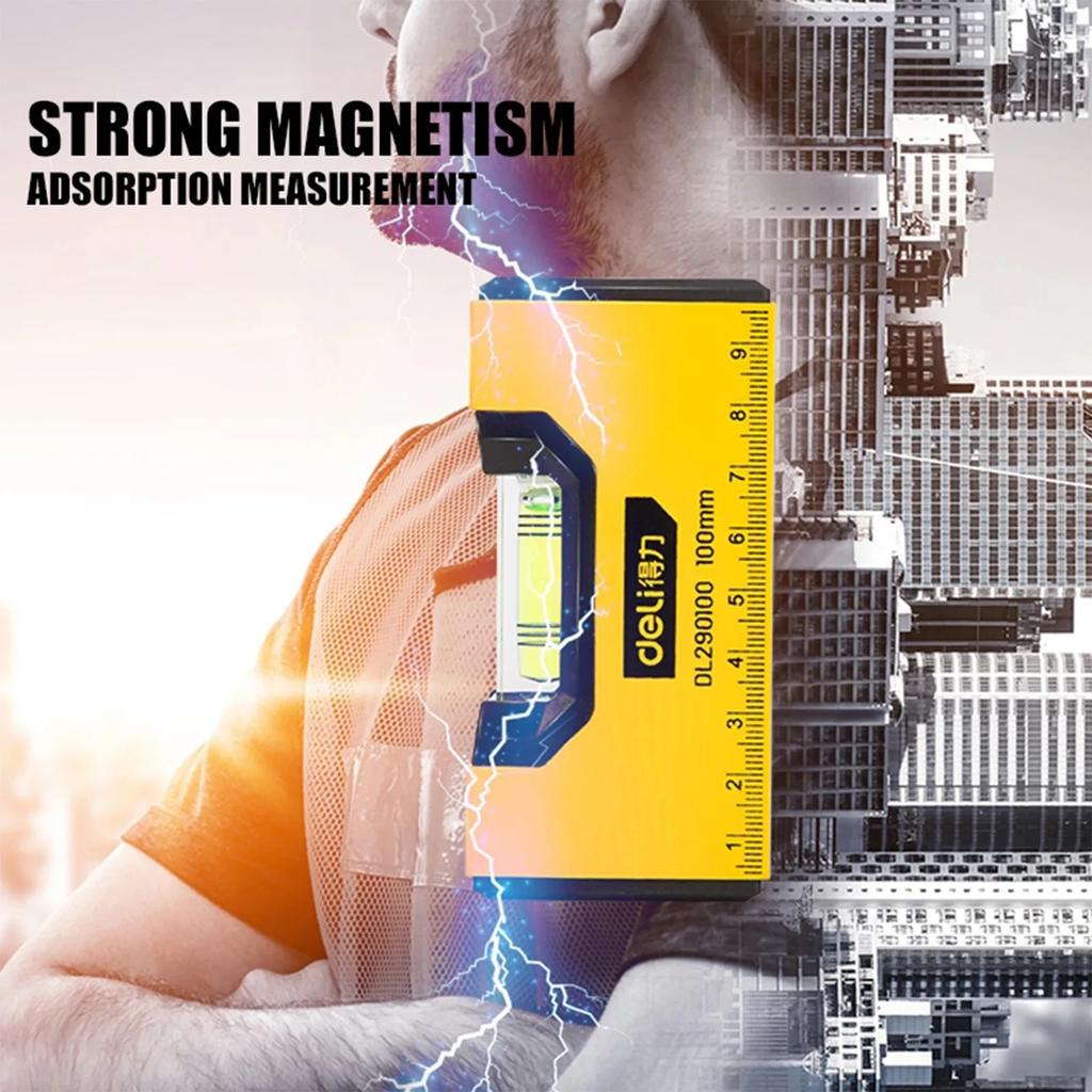 100 mm tragbare magnetische Taschenwasserwaage Hochpräzise Wasserwaage mit Aluminiumstruktur Horizontale Wasserwaage